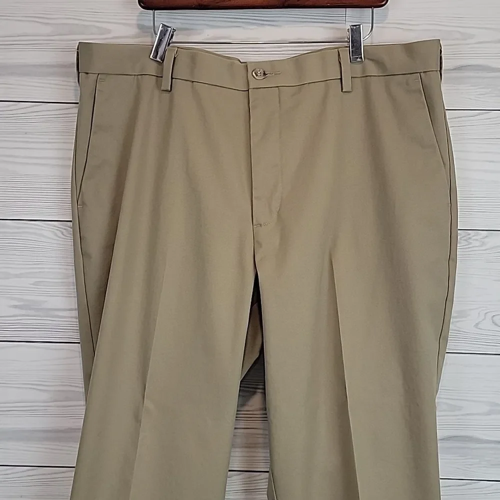 Dockers D3 classic fit tan chinos straight leg flat panel front Men's Size 40X29